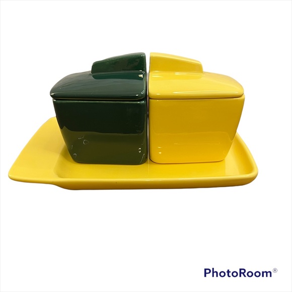 Franciscan Other - Franciscan Vintage‎ 5 piece Ware Condiment Set 4 Toastmaster Green & Yellow MCM
